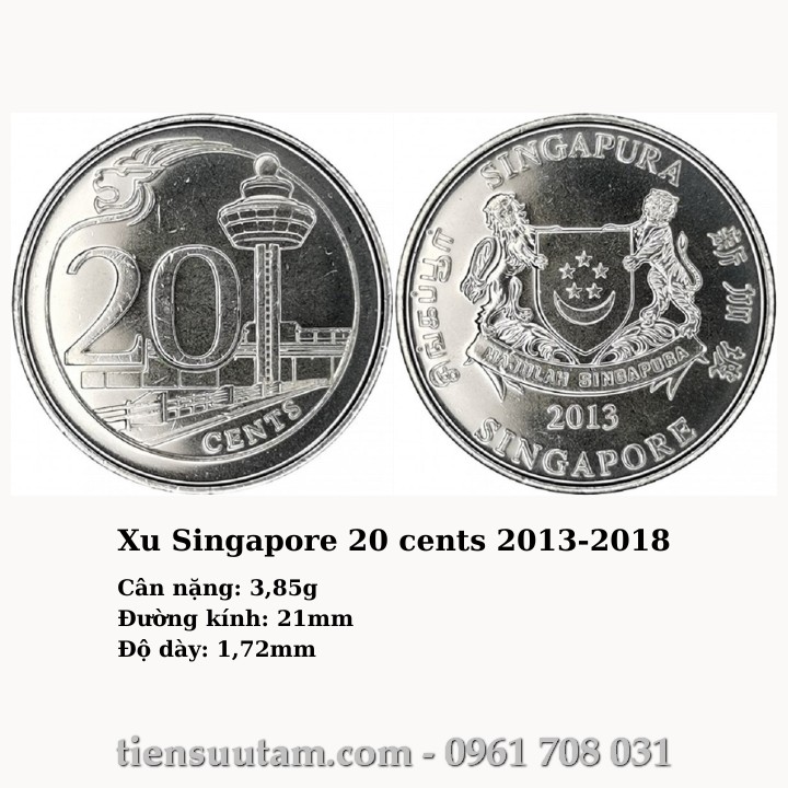 Xu Singapore 20 cents 2013-2018