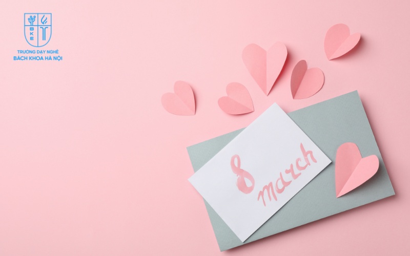 Thiệp chúc 8/3 ngọt ngào là "phụ kiện" đính kèm không thể thiếu