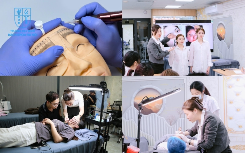 Bách Khoa Beauty Academy là một trong những địa chỉ được nhiều học viên tin tưởng theo học nghề phun xăm