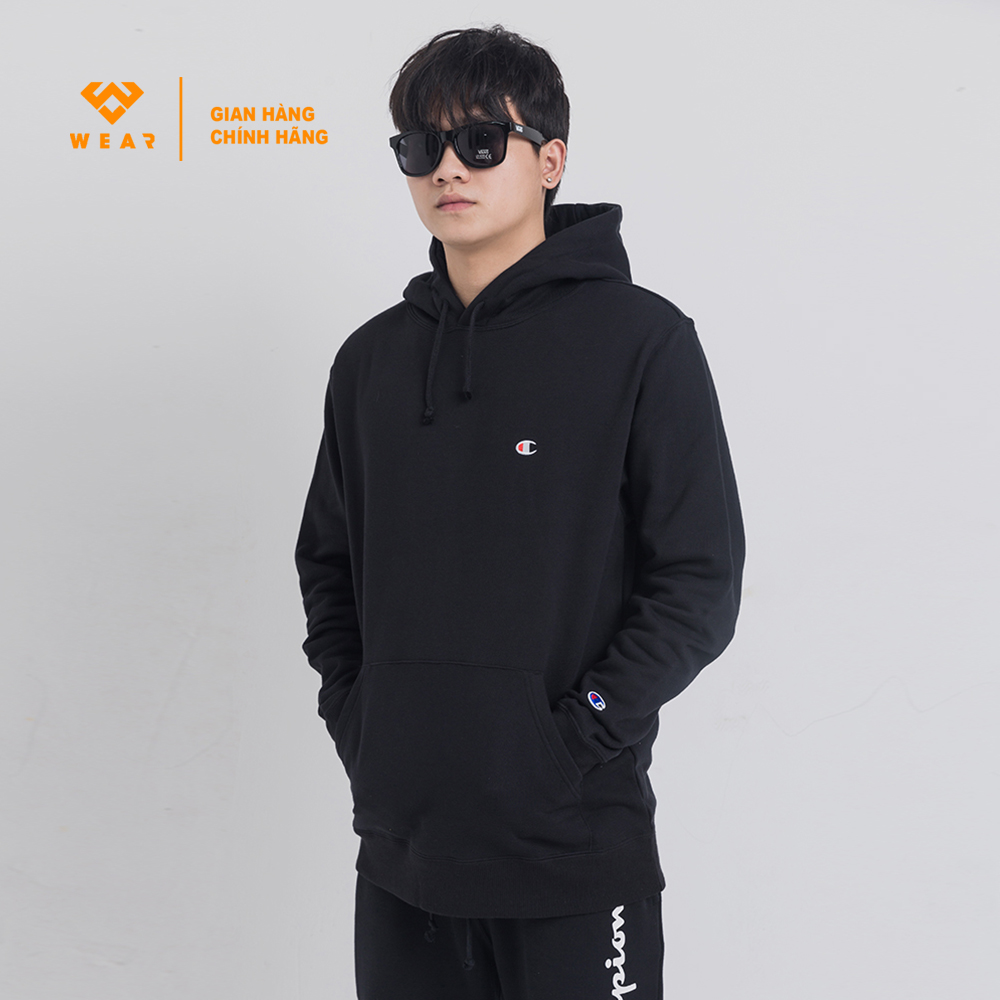 Áo Hoodie Champion JP C Pullover - Black - C3Q101090