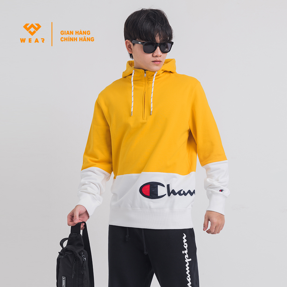 Áo Hoodie Champion Eu Half Zip - Yellow - 214205YEL