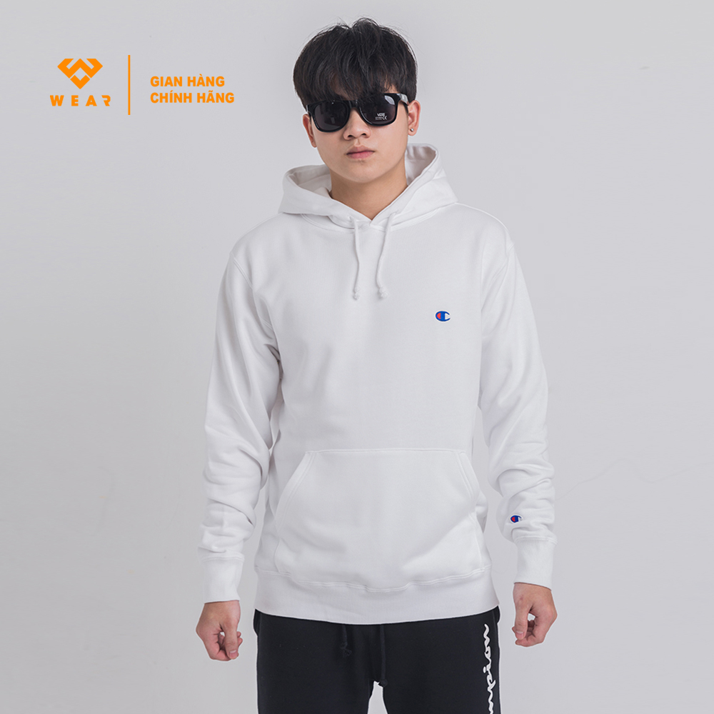 Áo Hoodie Champion JP C Full Zip - White - C3Q103WHT