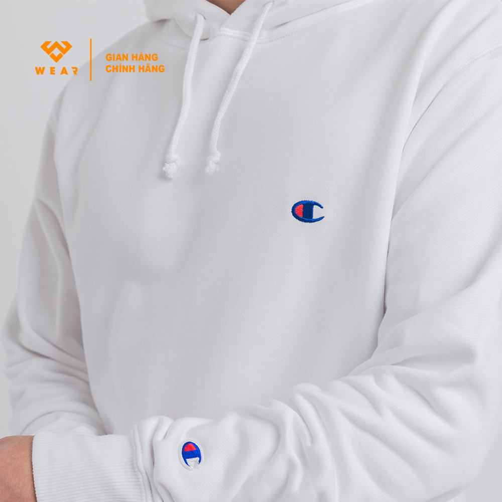 Áo Hoodie Champion JP C Full Zip - White - C3Q103WHT