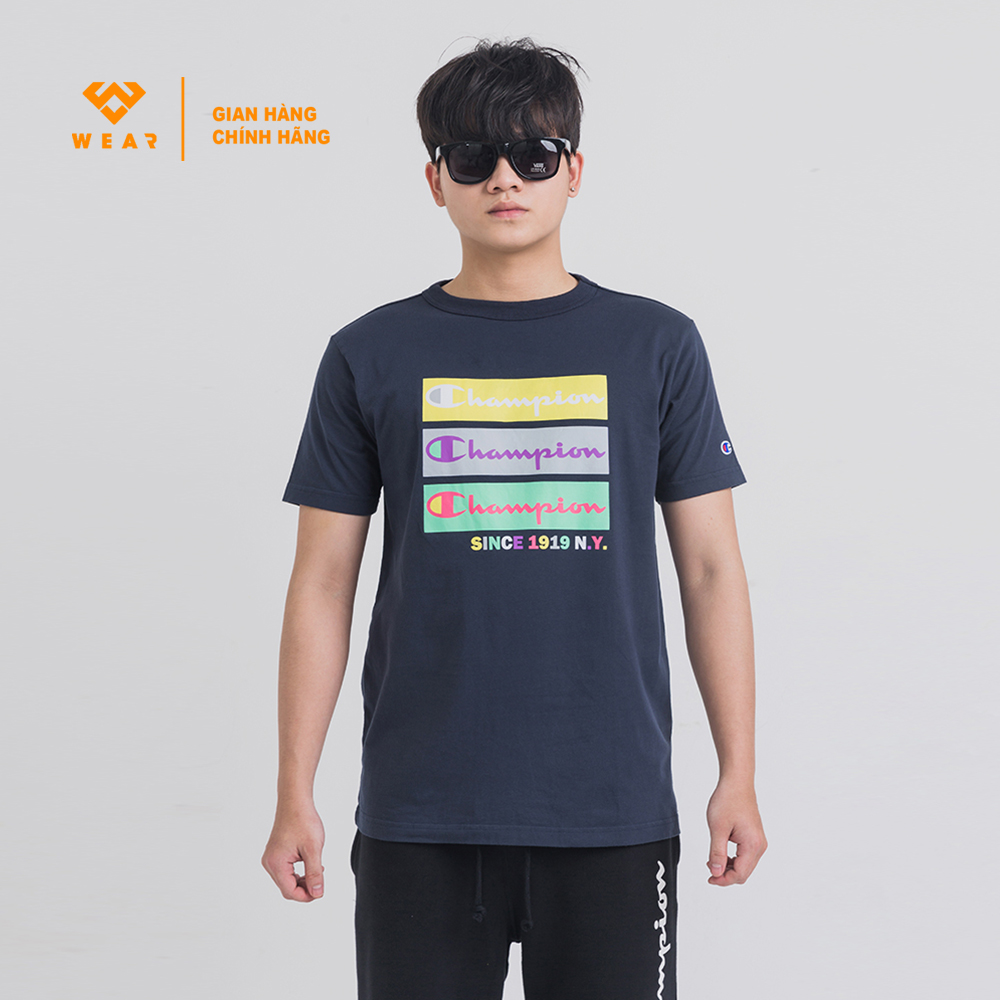 Áo Champion JP CMP Graph Tee - Navy - C3U310NVY