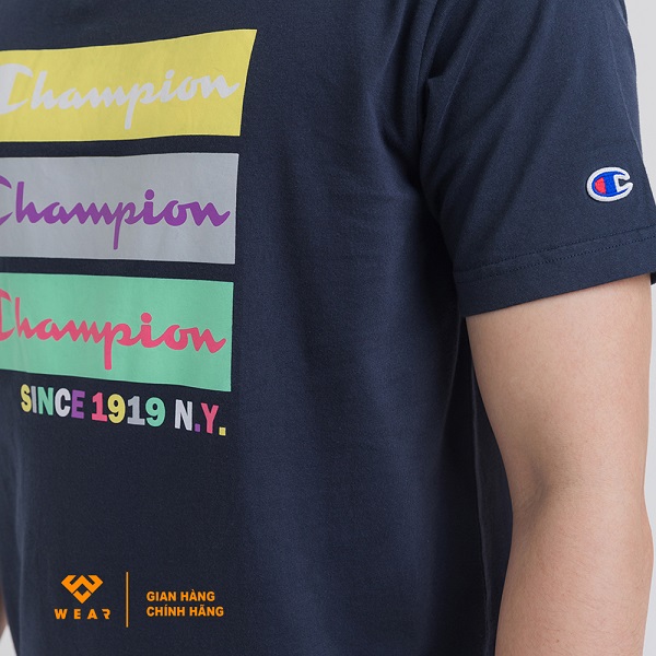 Áo Champion JP CMP Graph Tee - Navy - C3U310NVY