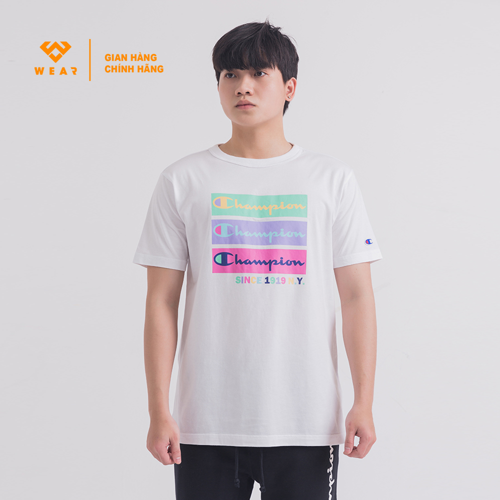 Áo Champion JP CMP Graph Tee - White - C3U310WHT