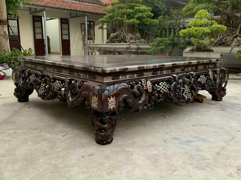 sập ngũ phúc khảm ốc