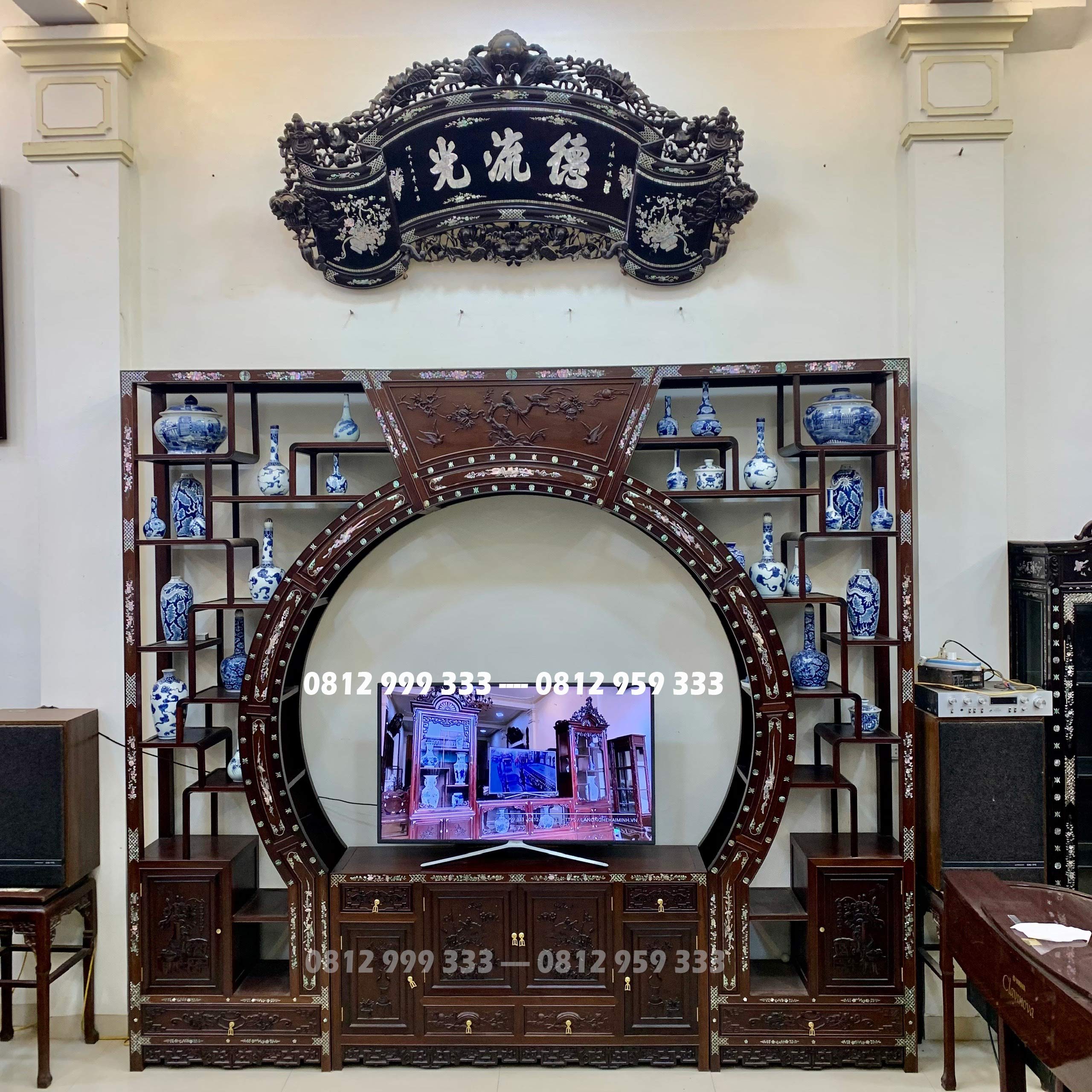 kệ tivi gỗ tự nhiên