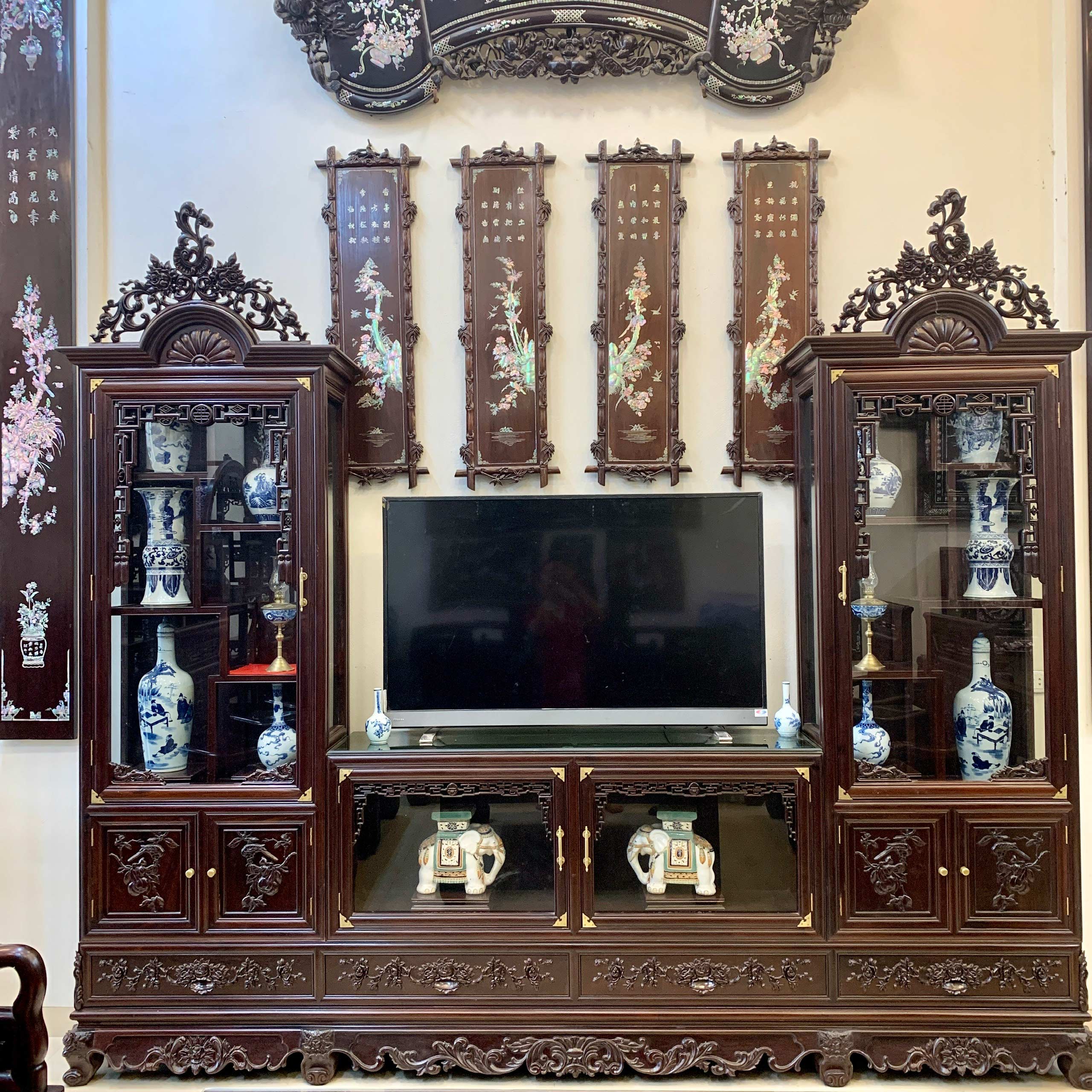 kệ tivi gỗ tự nhiên