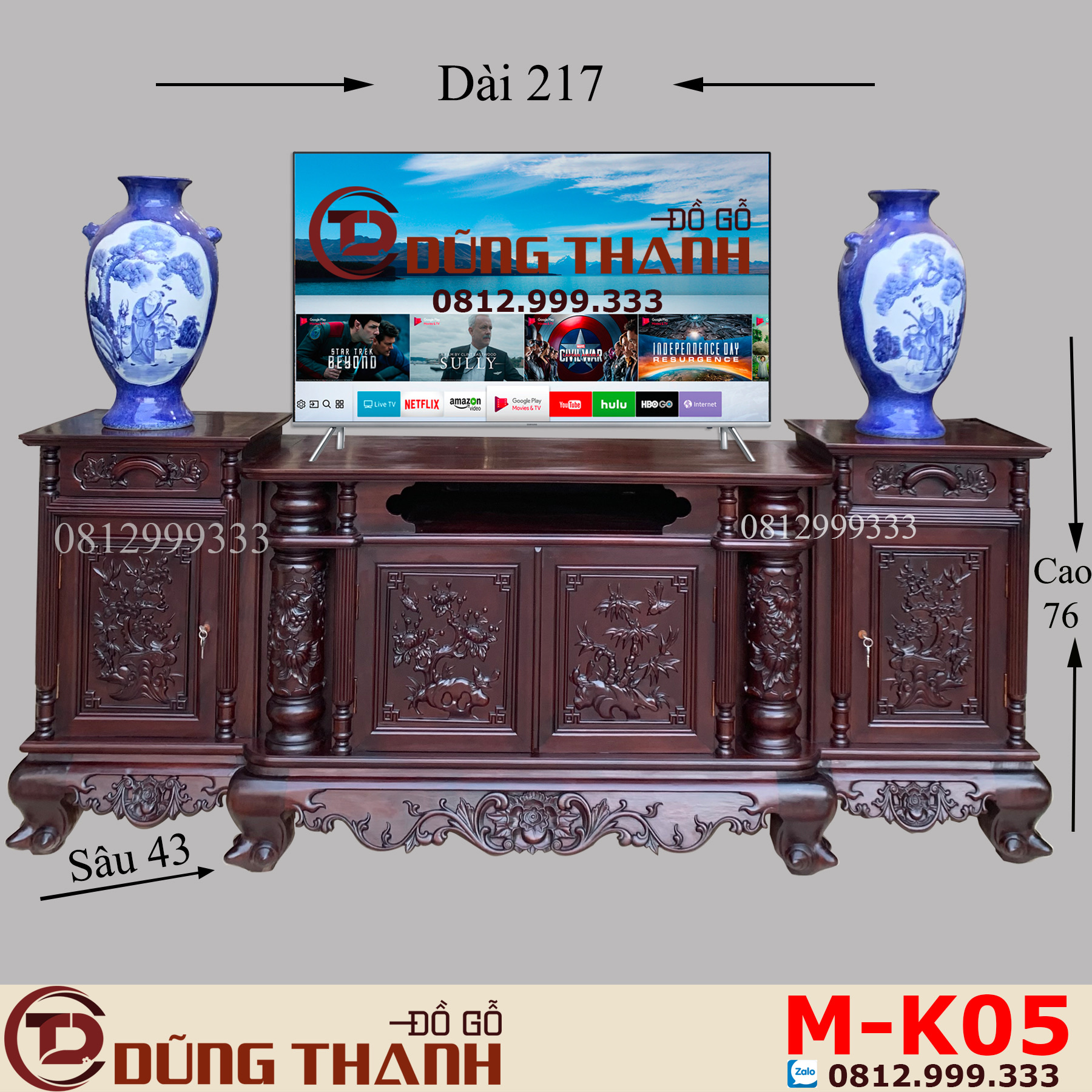 kệ tivi gỗ tự nhiên