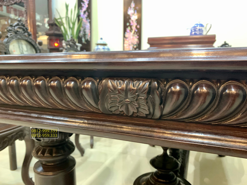 bộ bàn ăn gỗ gụ 8 ghế
