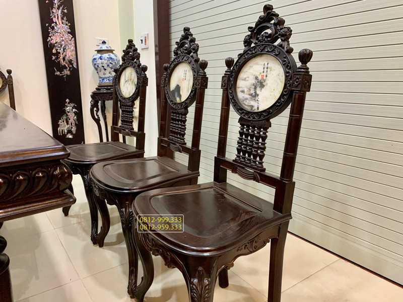 bộ bàn ăn gỗ gụ 8 ghế