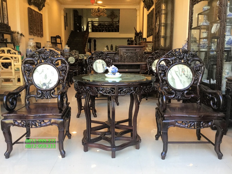 bộ ghế trúc 7 món