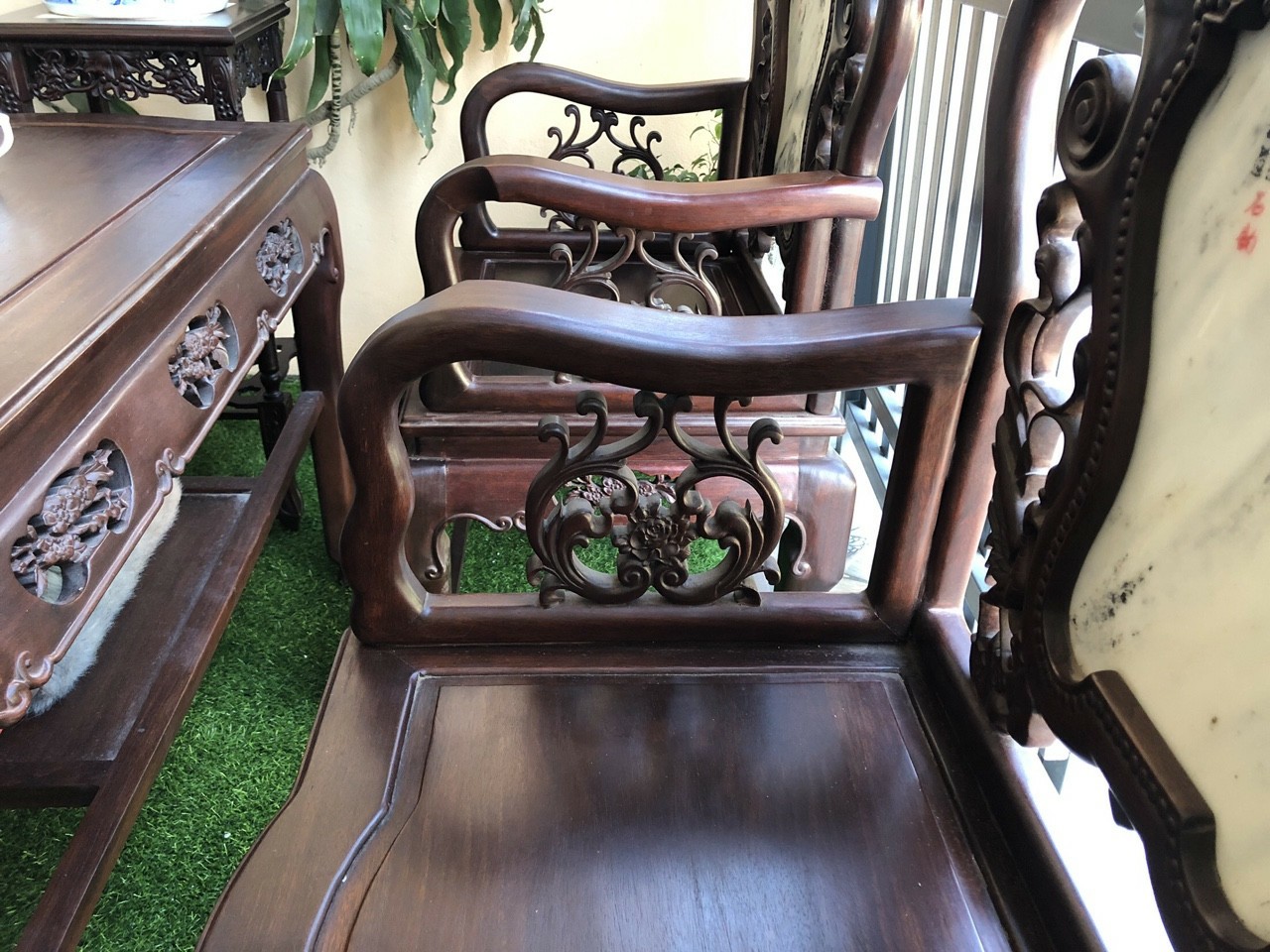 Bộ ghế Salong Vách Phượng Hồng.