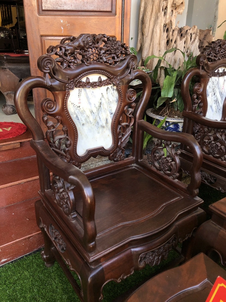 Bộ ghế Salong Vách Phượng Hồng