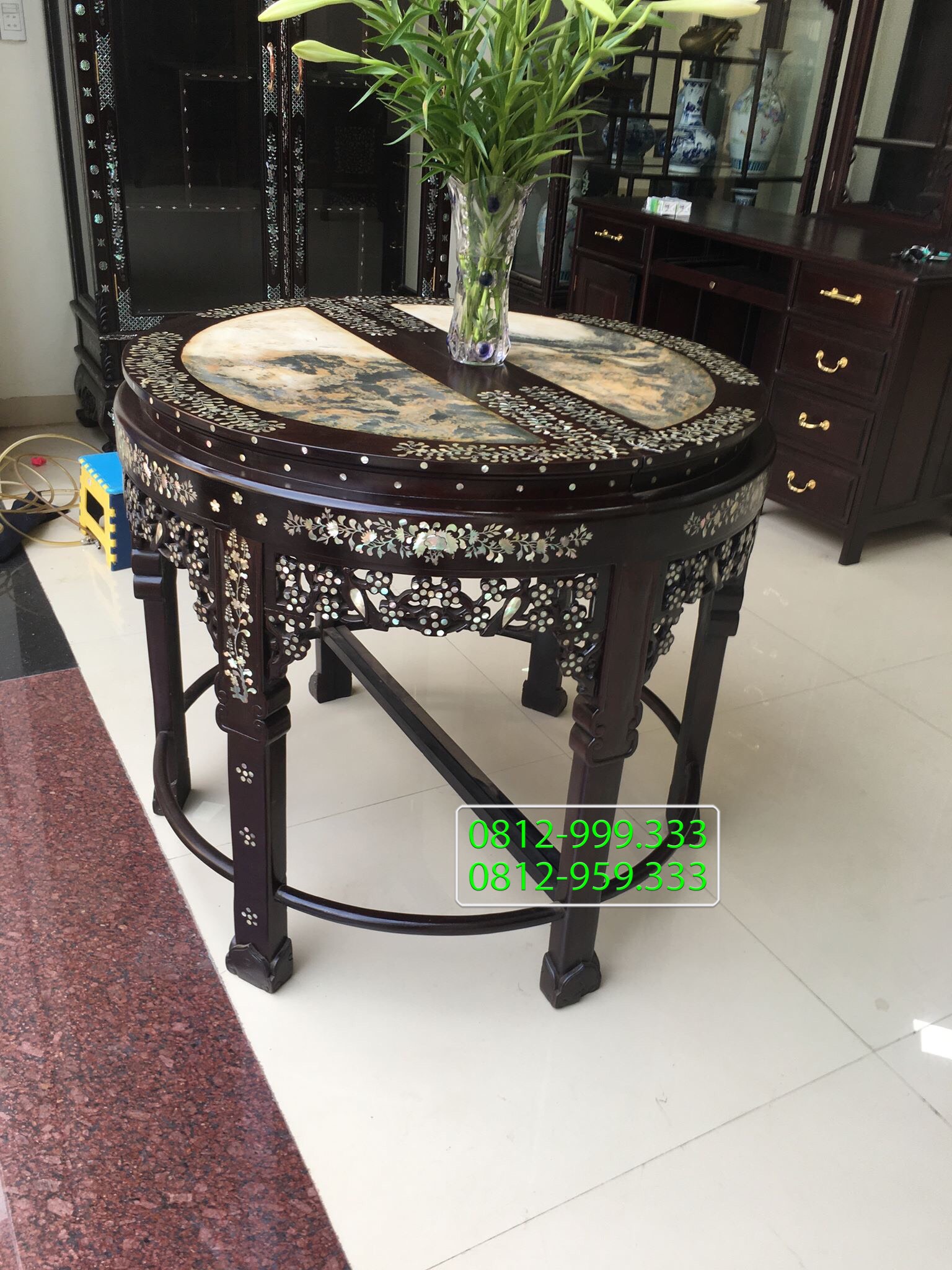 đôn bán nguyệt khảm ốc