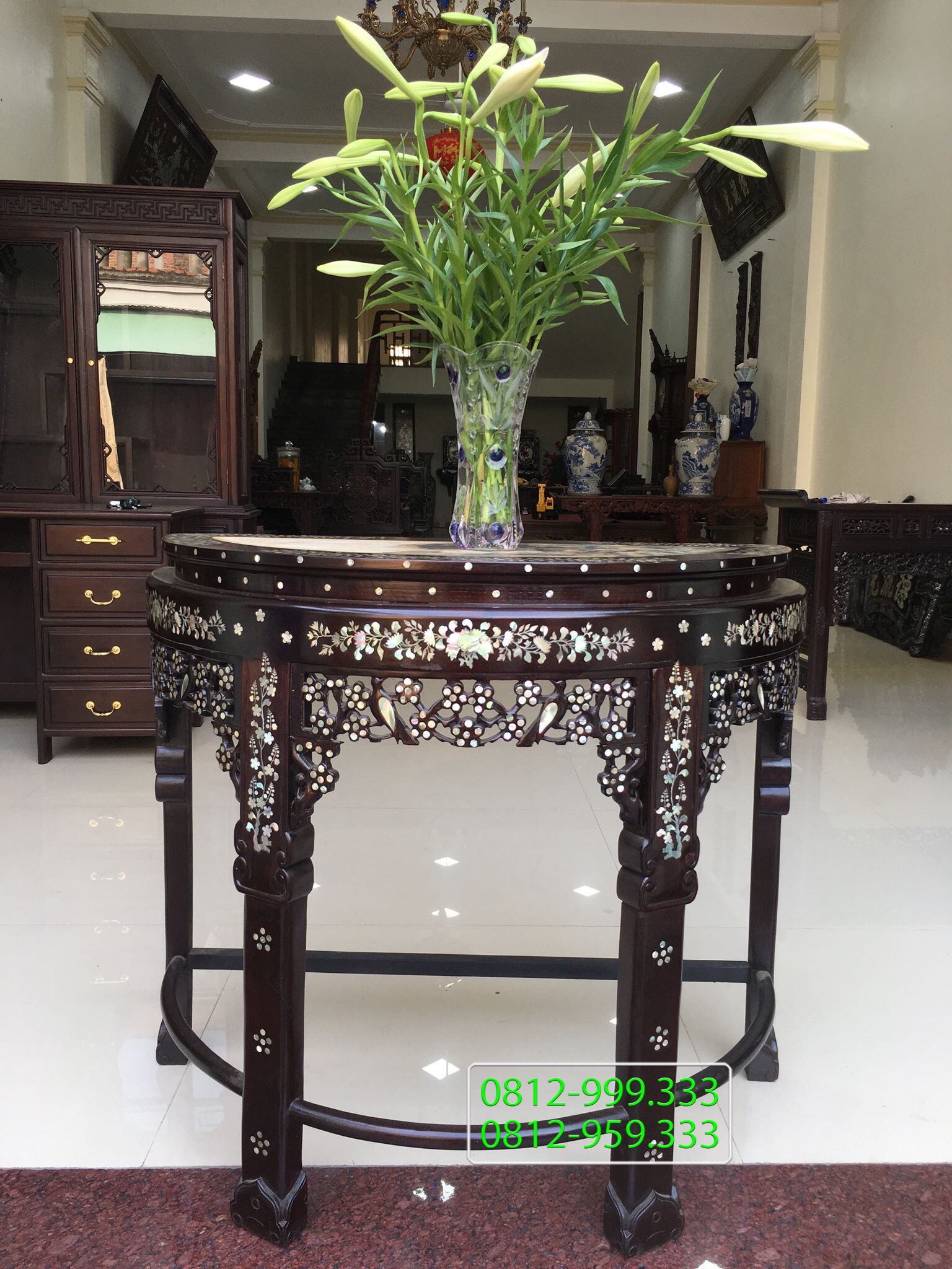 đôn bán nguyệt khảm ốc