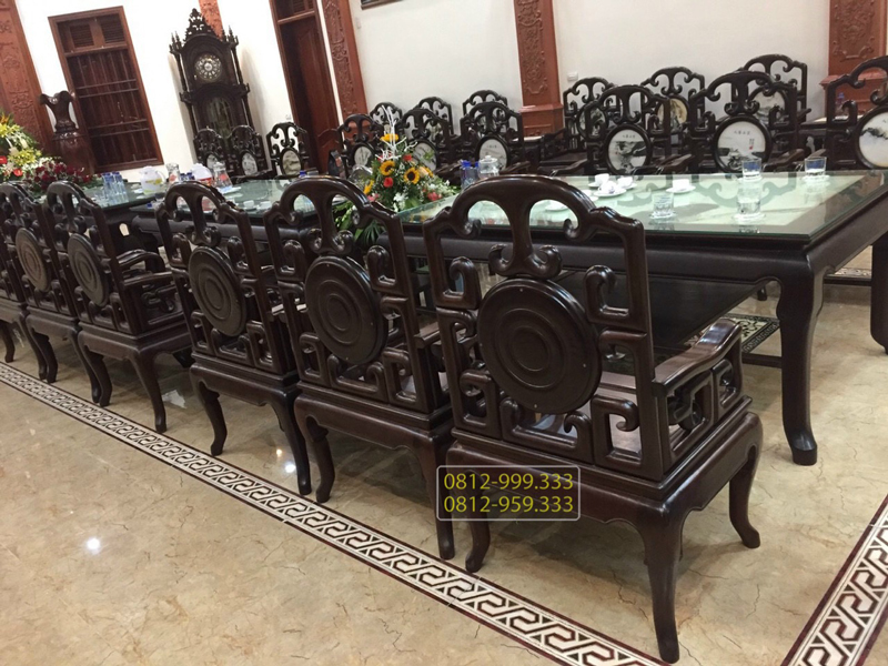 Bộ ghế móc 6 món gỗ gụ