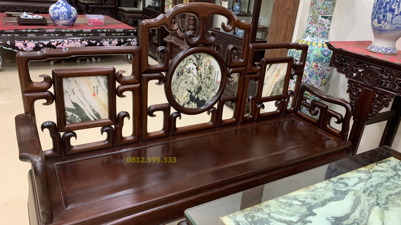 Bộ ghế móc 6 món gỗ gụ