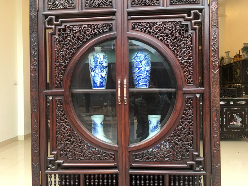 tủ sách gỗ gụ