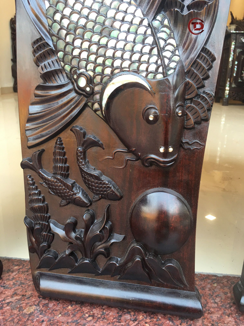 tranh cá khảm ốc