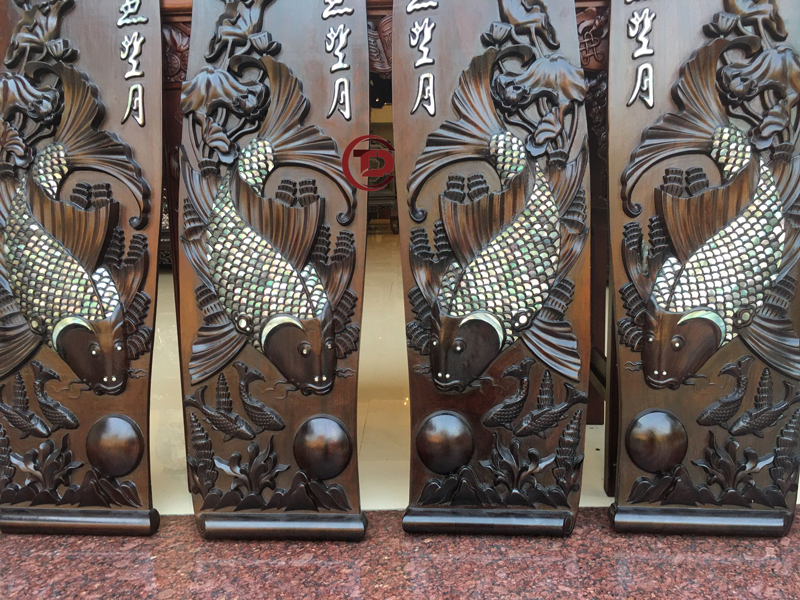 tranh cá khảm ốc