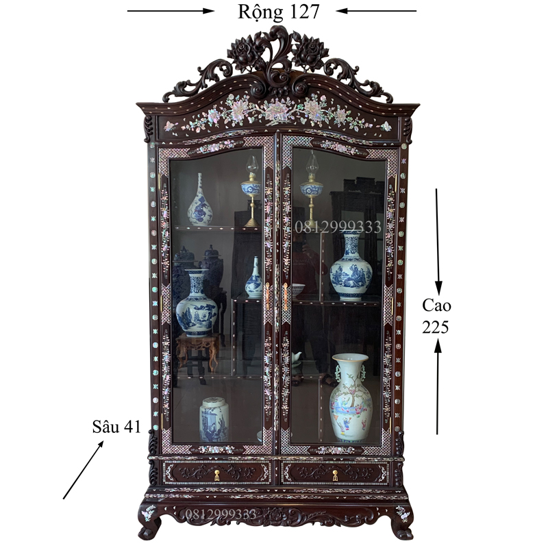 mẫu tủ rượu gỗ gụ đẹp