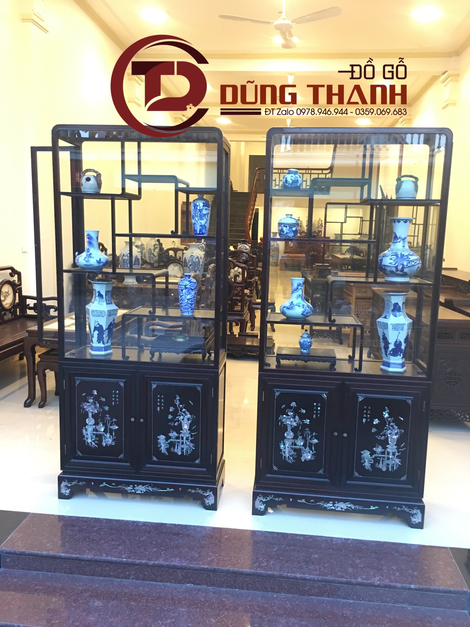 tủ bày đồ giả cổ