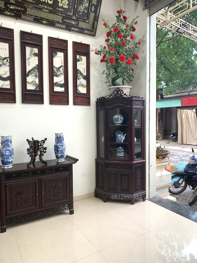 tủ góc gỗ gụ