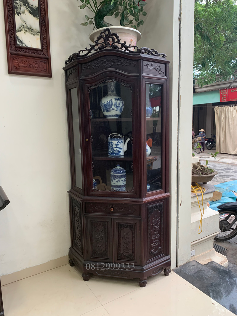 tủ góc gỗ gụ
