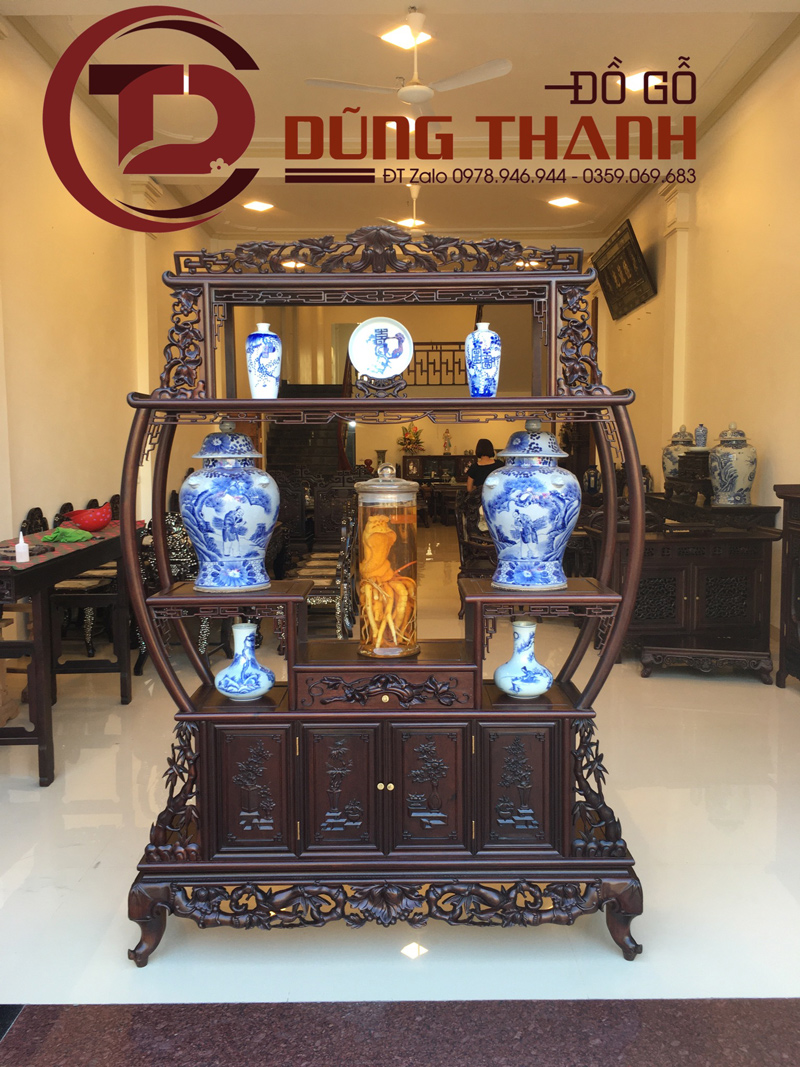 tủ trưng bày đồ cổ
