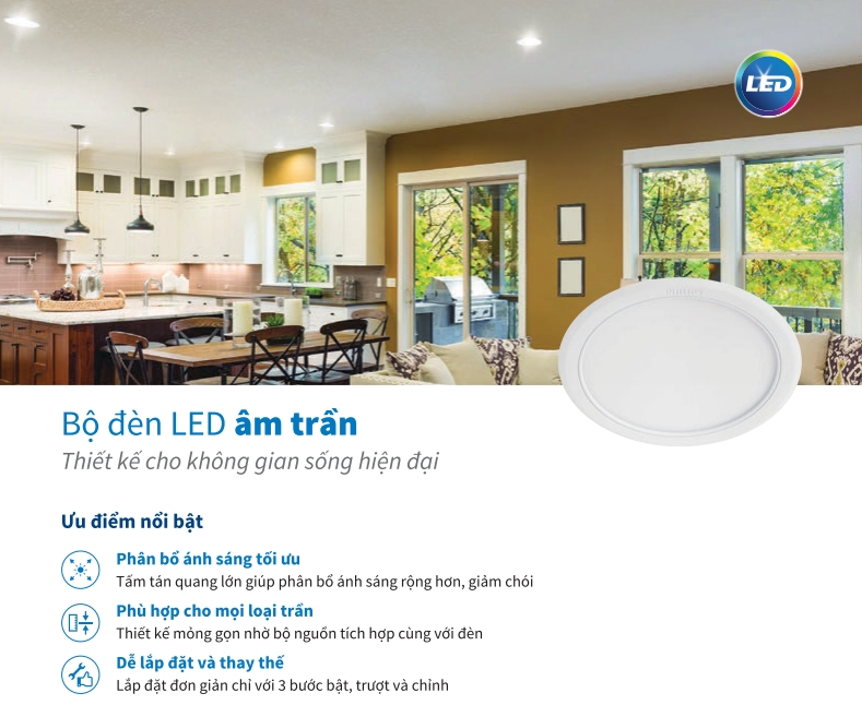 đèn downlight Philips chất lượng sang trọng