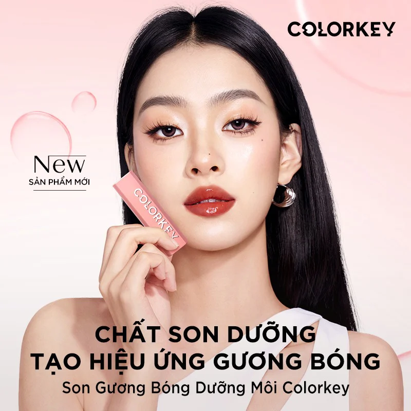 son-thoi-co-mau-duong-am-cang-bong-moi-colorkey-juicy-glow-lipstick-3g