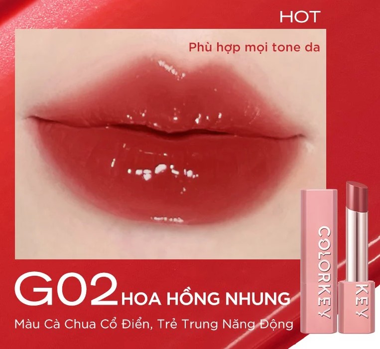 son-thoi-co-mau-duong-am-cang-bong-moi-colorkey-juicy-glow-lipstick-3g