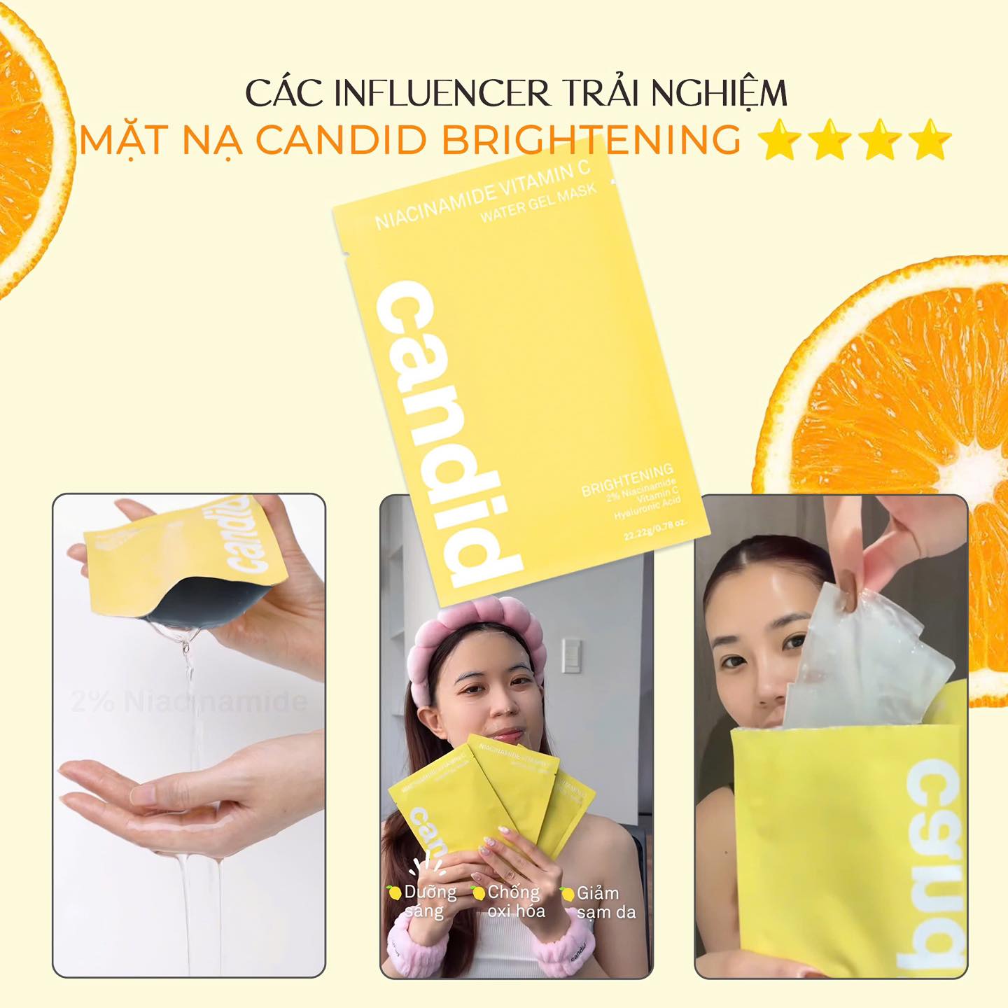 mặt nạ Candid vàng dưỡng sáng