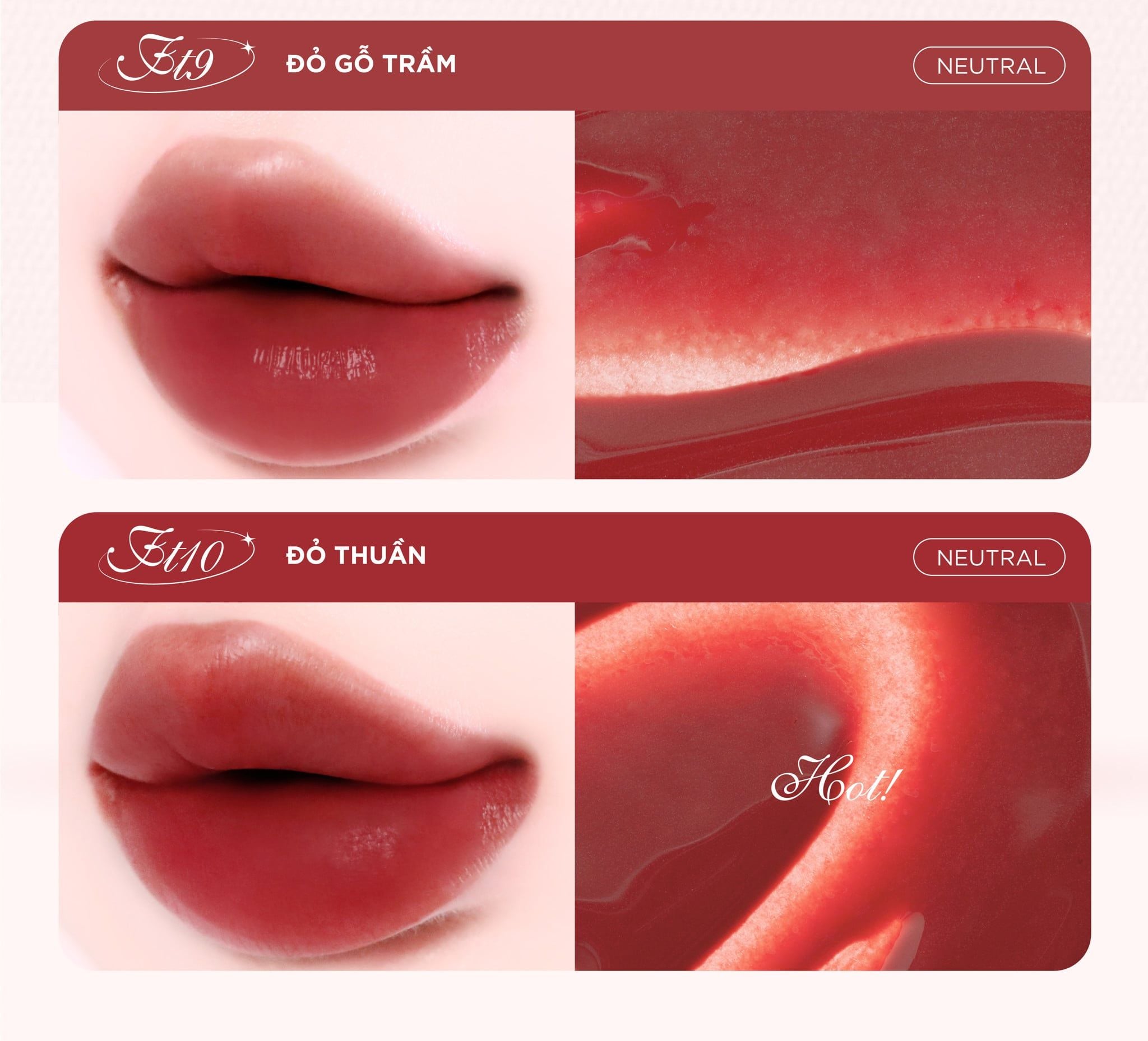 Bảng màu của Son Merzy Water Fit Blur Tint