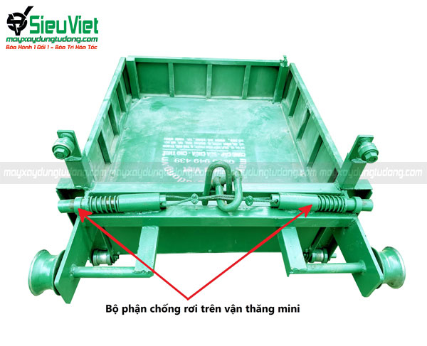 Bộ phận chống rơi trên vận thăng mini