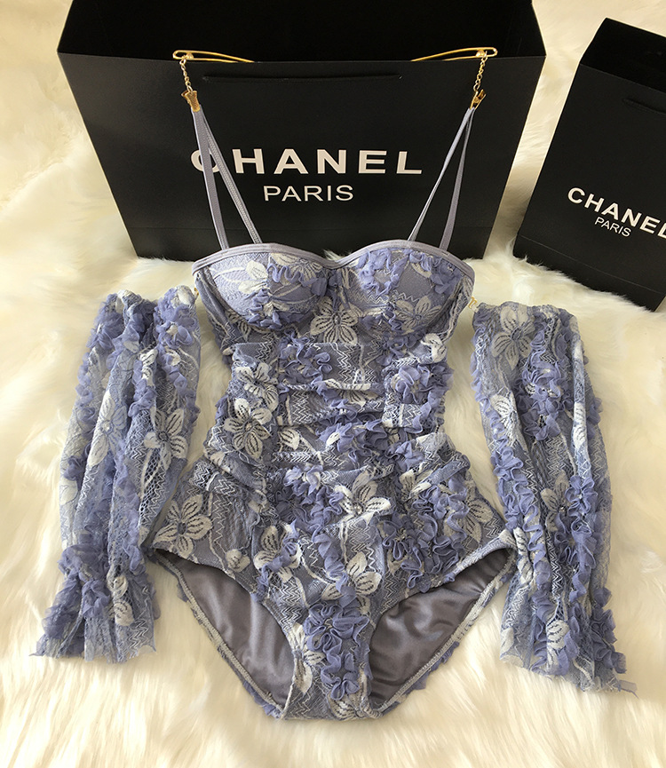 Bikini 1 mảnh ren tay bồng rời