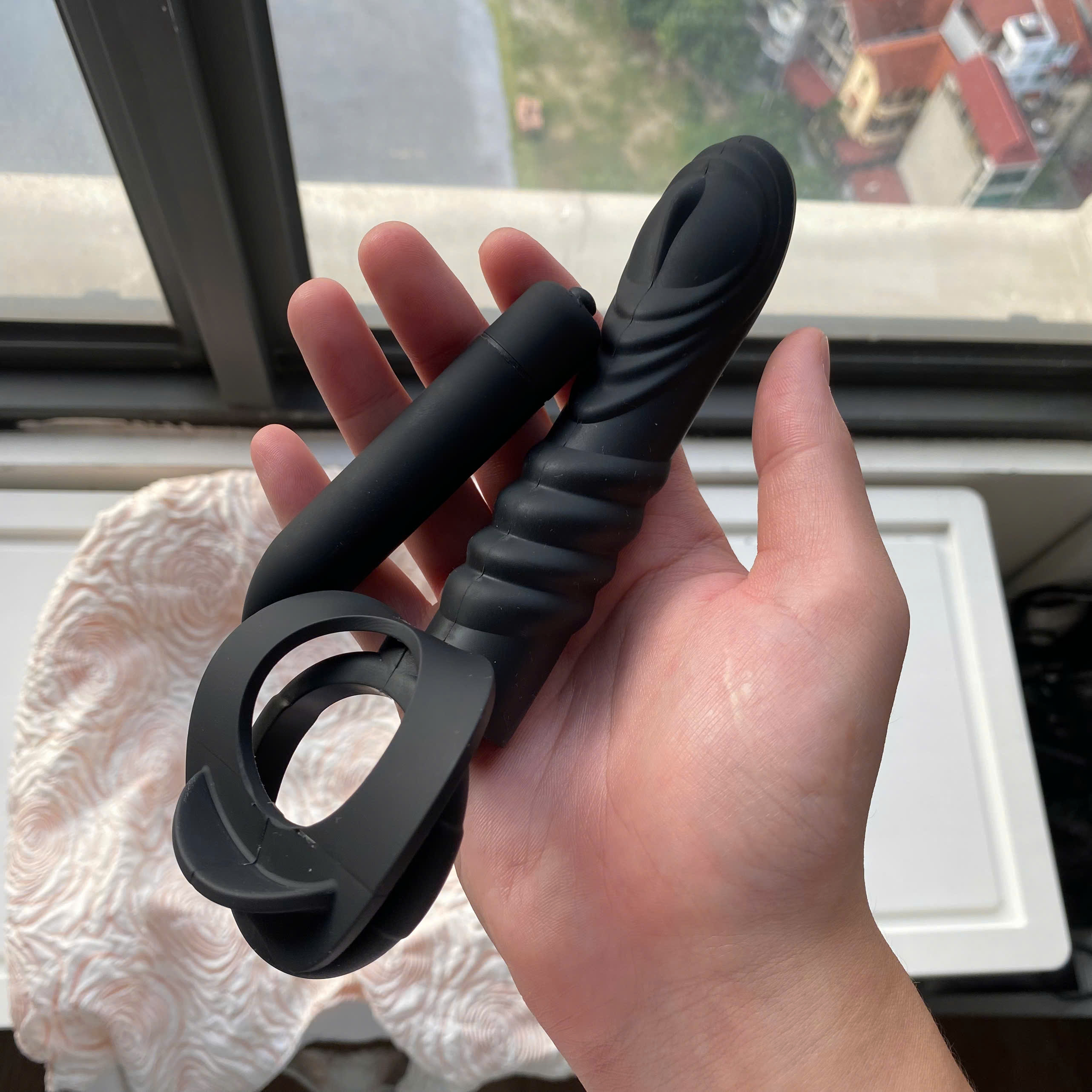 Vòng đeo dương vật chọc hậu môn khóa tinh dịch