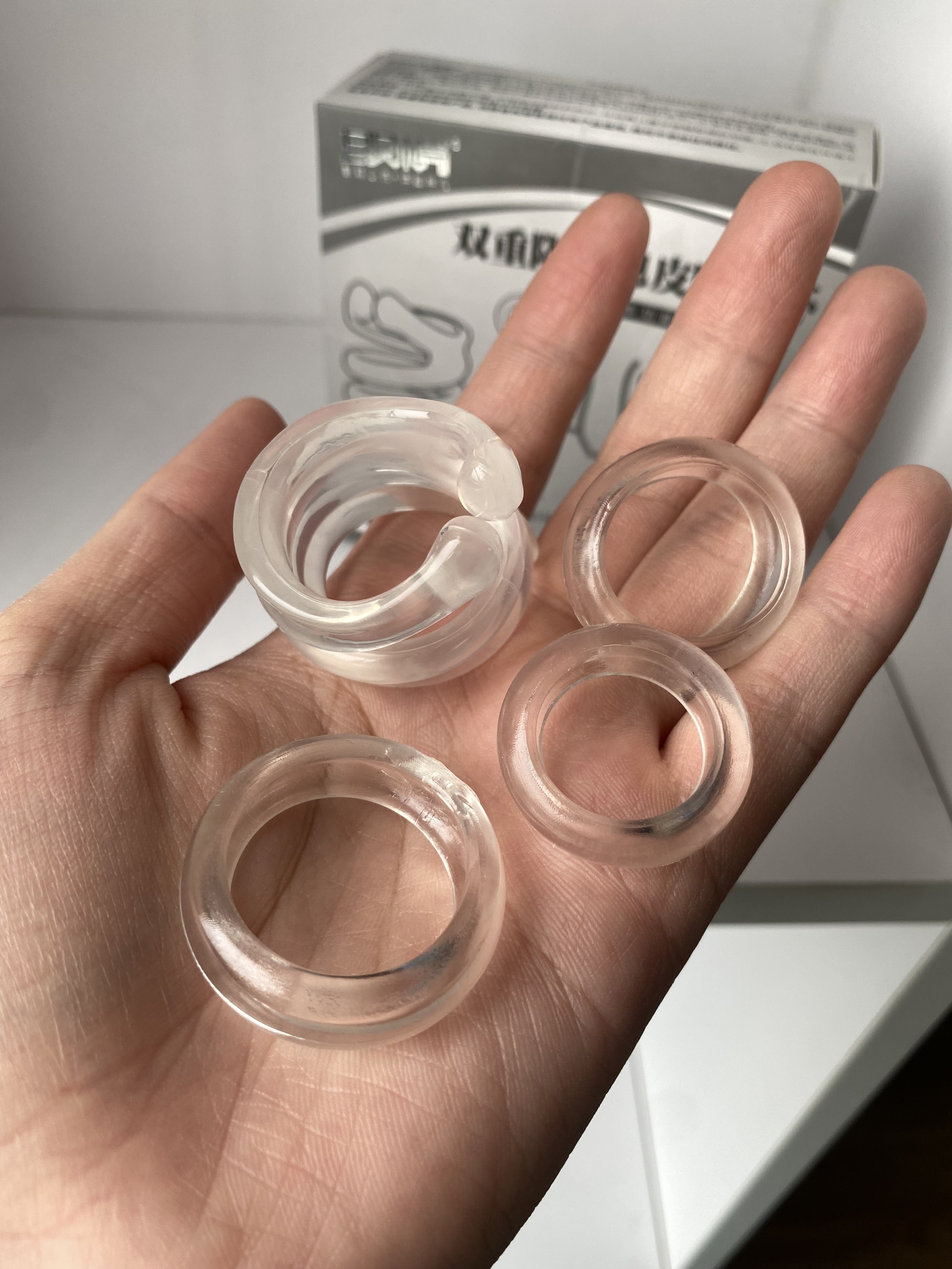 Set 4 vòng đeo kháng dương vật giữ cương cứng chống hẹp bao quy đầu