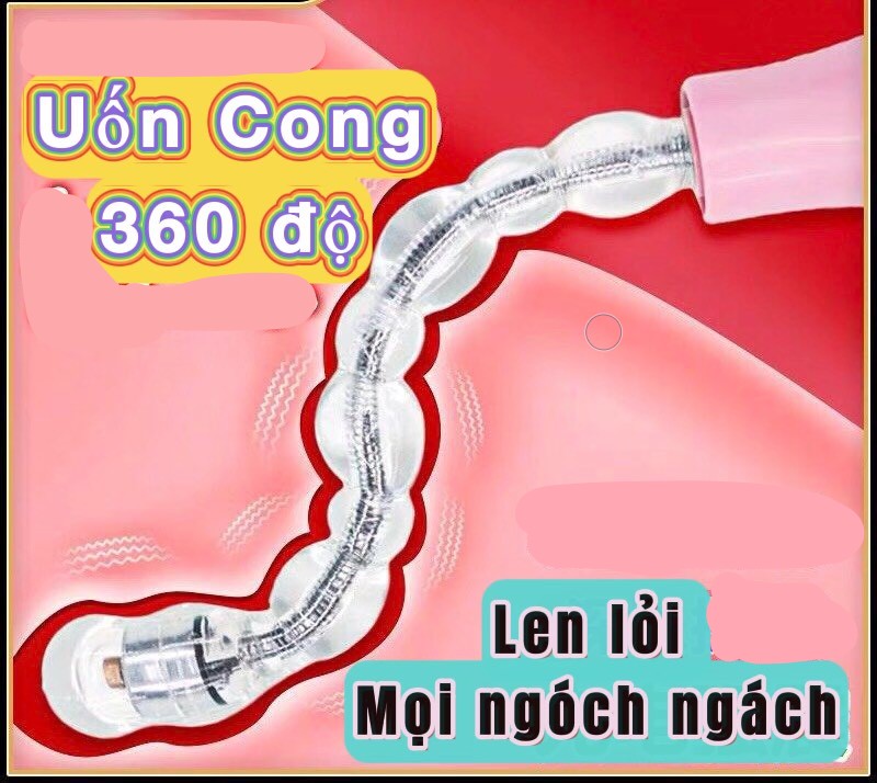 Chày rung hậu môn uốn lượn sạc Pin