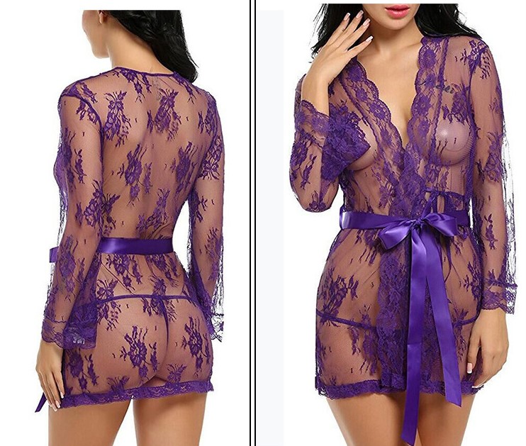 Áo choàng ngủ xanh