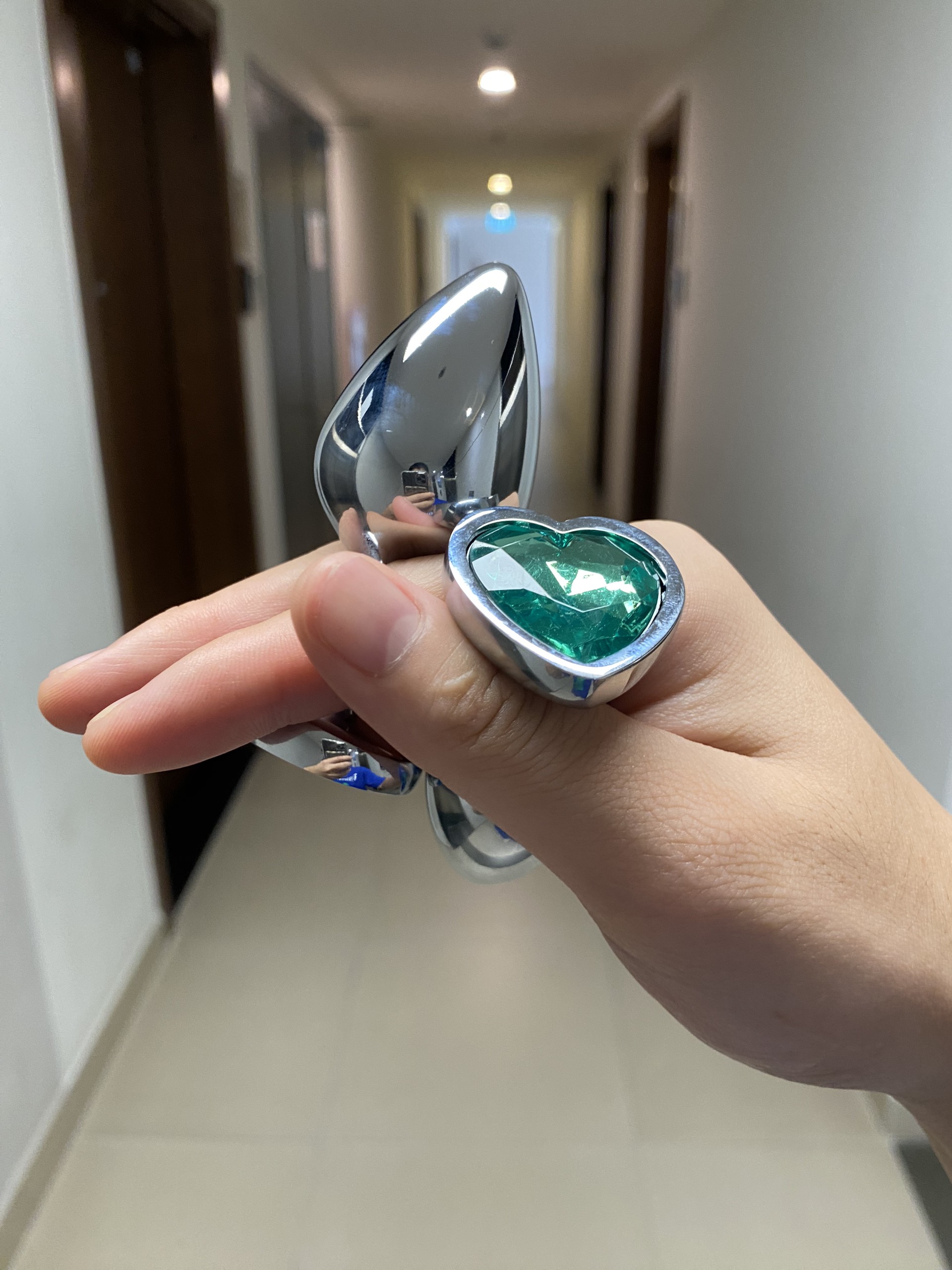 Phích cắm hậu môn trái tim Inox