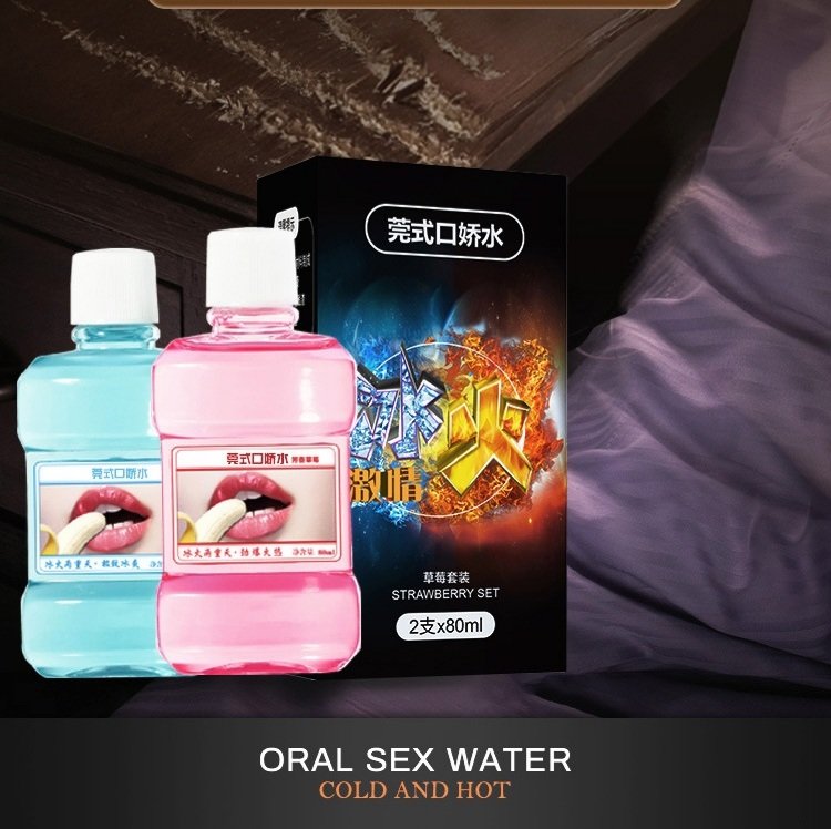 Nước thần Oral Sex băng hỏa dạng chai vị Bạc Hà và Dâu