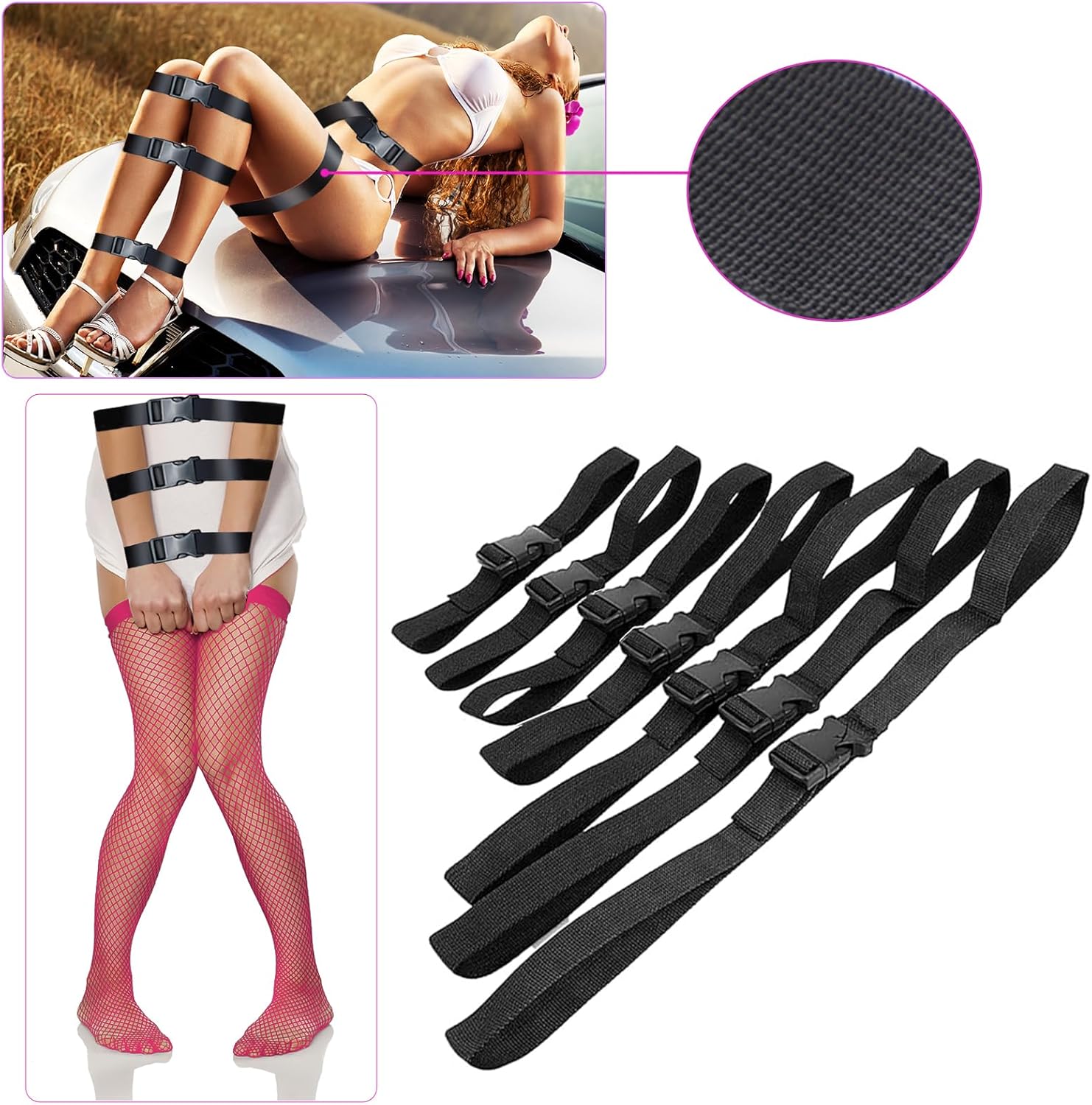 Đồ chơi SM bộ 7 dây trói quanh người bạo dâm