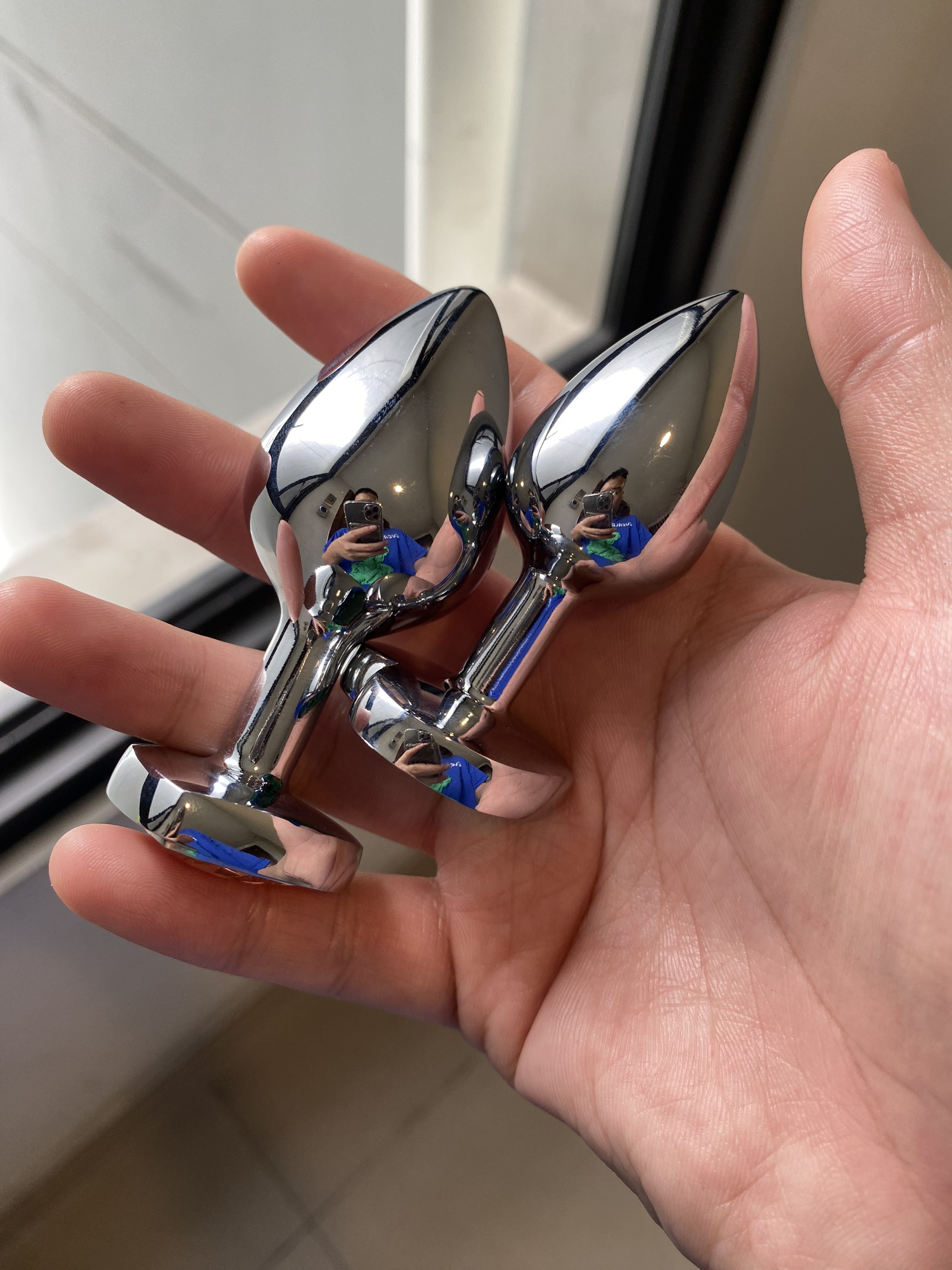 Phích cắm hậu môn trái tim Inox