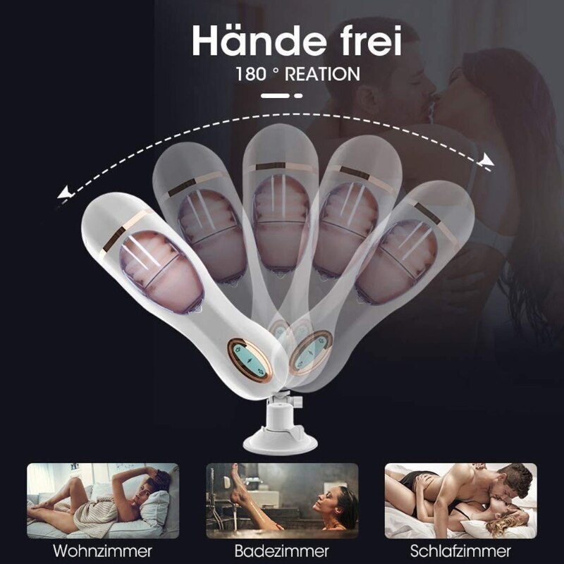 Âm đạo giả gắn tường tự động thụt rung âm thanh rên rỉ Wanle