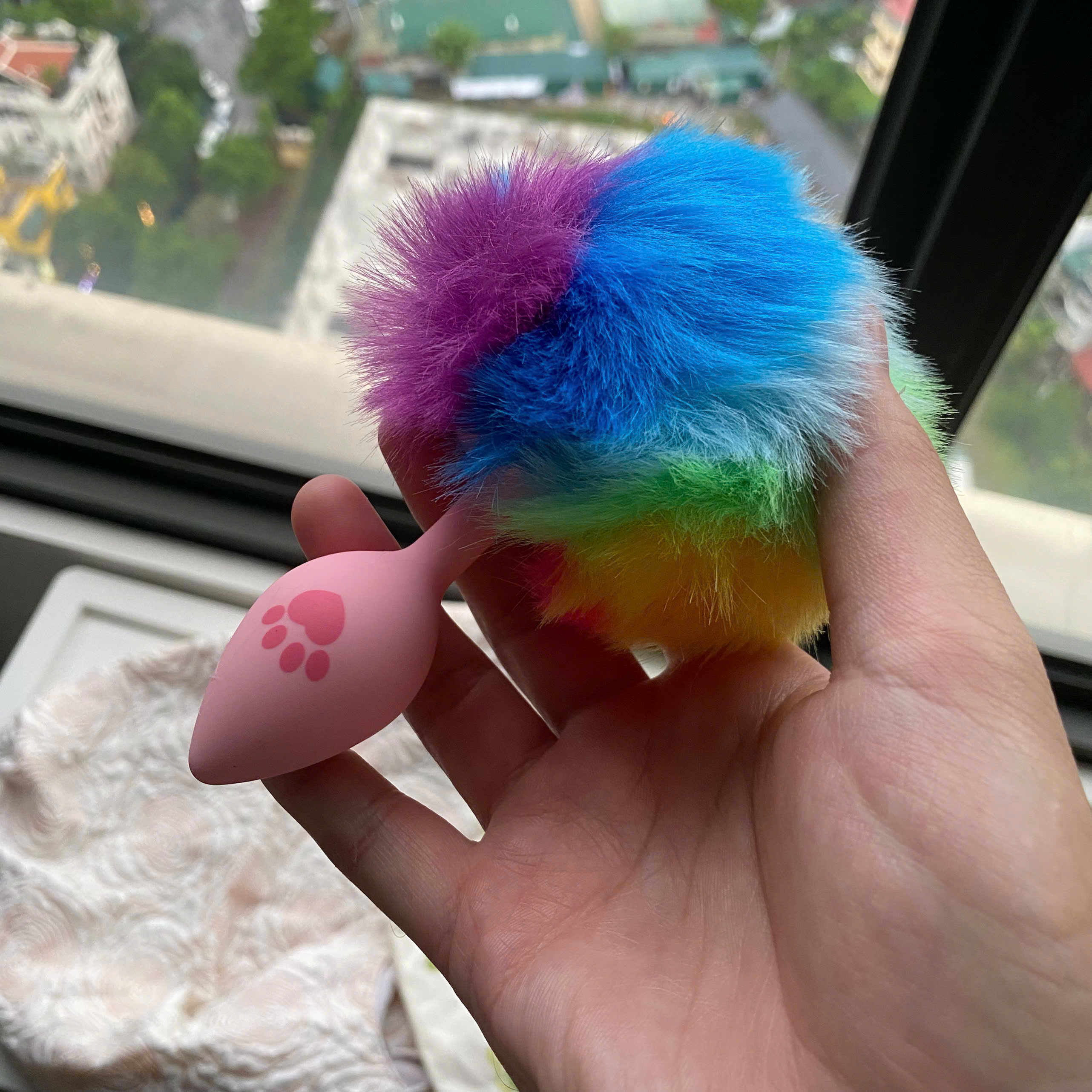 Butt plug đuôi thú nhiều màu lông mềm mịn cao cấp