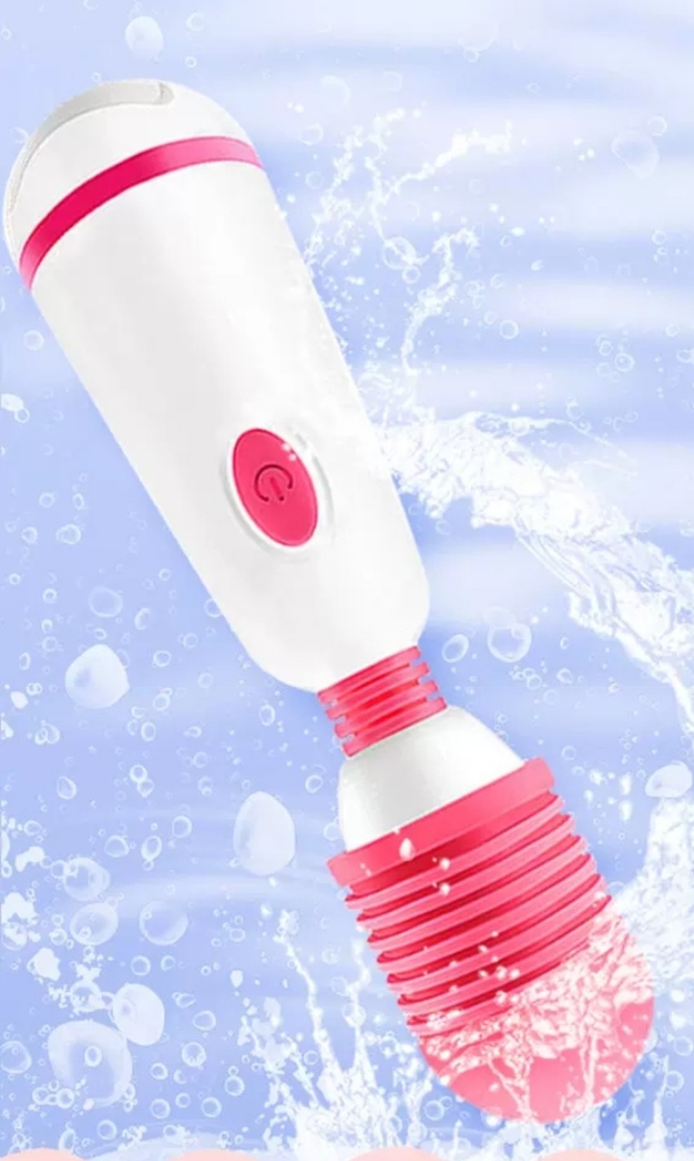 Chày rung âm đạo cầm tay xoắn đỏ hồng sạc Pin