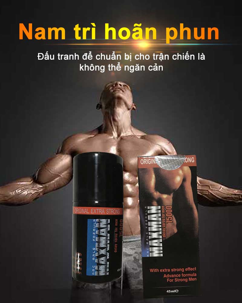 Chai xịt Maxman 75000 kéo dài thời gian quan hệ